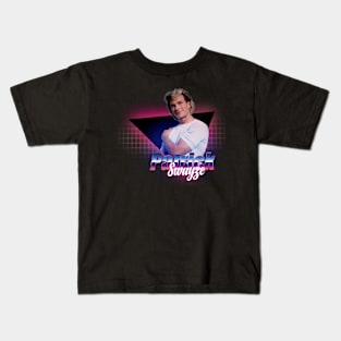 Patrick Swayze - Retro 80s Styled Fanart Design Kids T-Shirt